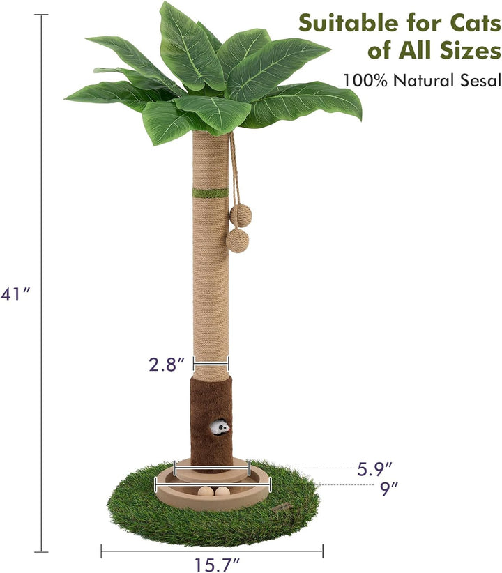 Katzenkratzbaum, 89,9 cm hoch, Katzenkratzbaum für Indoor-Katzen mit Katzenspielzeug, Mausloch und i