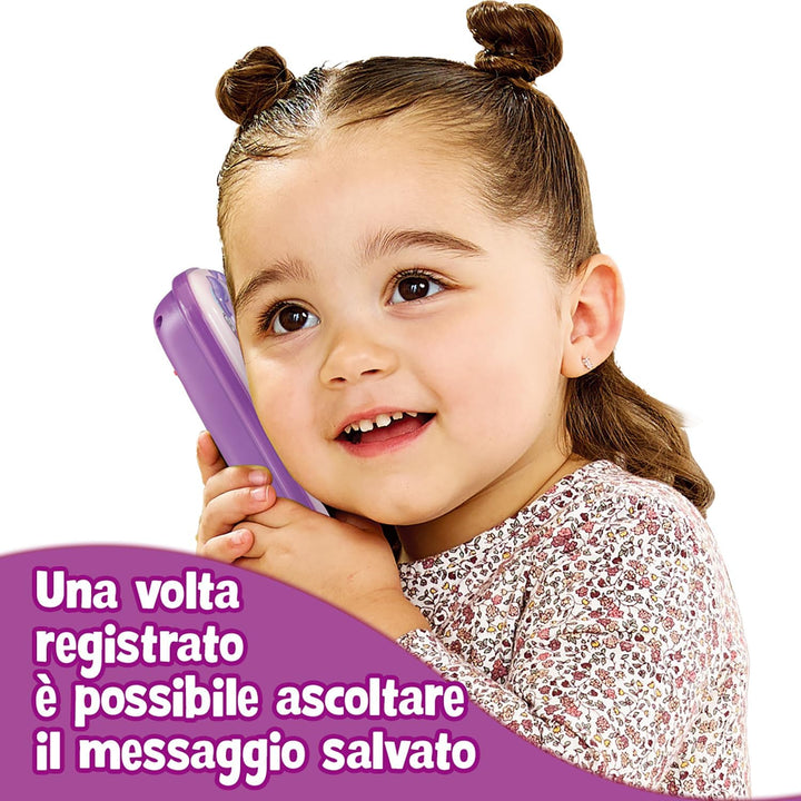 VTech Mein erstes Telefon – Magische rosa Nachrichten, interaktives Telefon für Kinder, Lernen Sie d