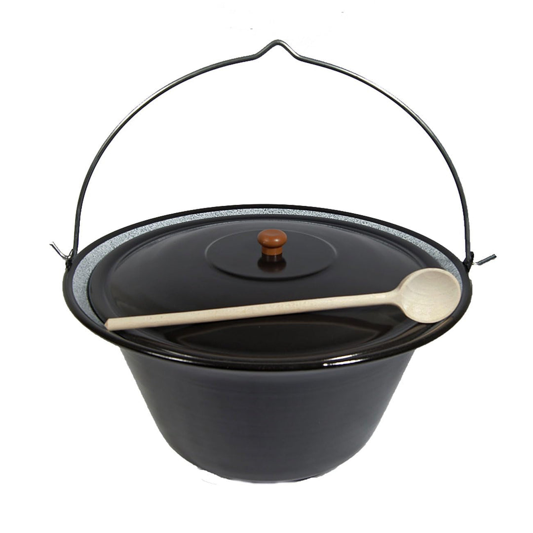 Set Gulaschkessel Gulaschtopf Emaille 30 Liter + Deckel + Gratis Kochlöffel