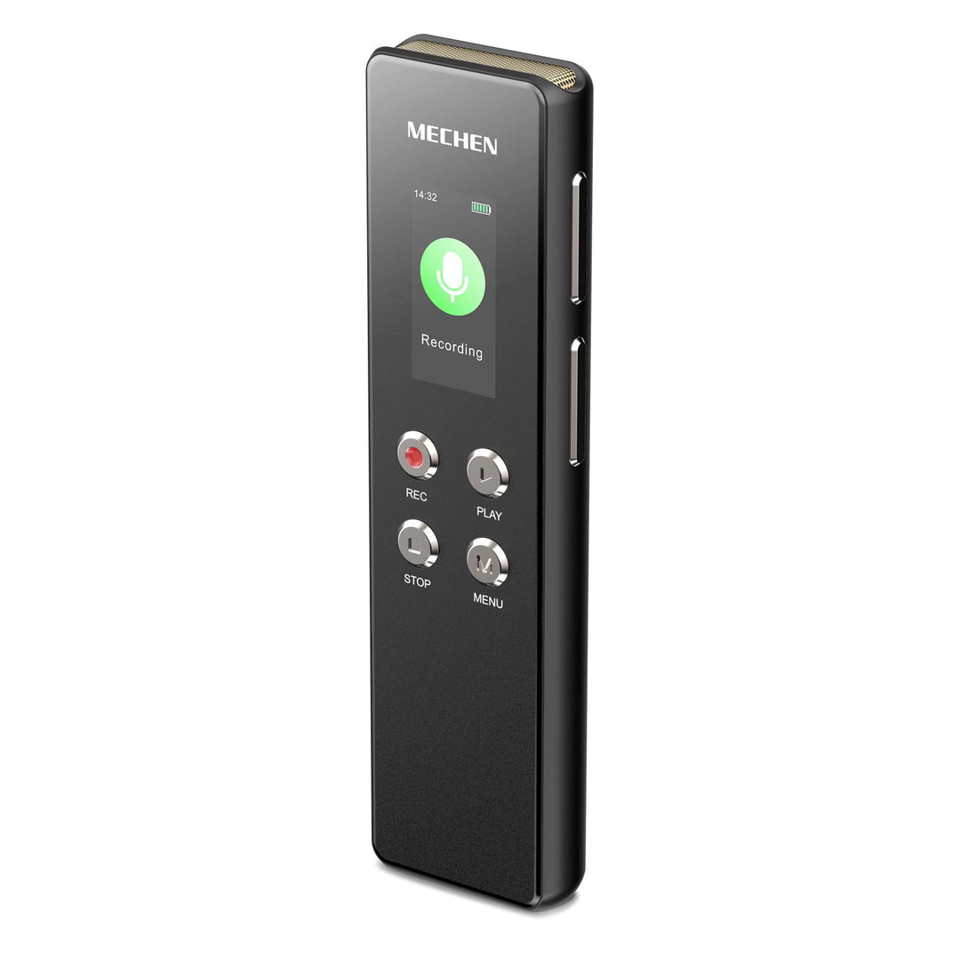 MECHEN V01 128GB Diktiergerät, Sprachrekorder VOR-Aufnahme, Passwortschutz, Automatische Rauschunter