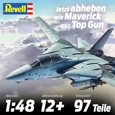 Revell Maverick's F-14A Tomcat “Top Gun” | Authentischer Modellbausatz des Fliegers | Mit bewegliche