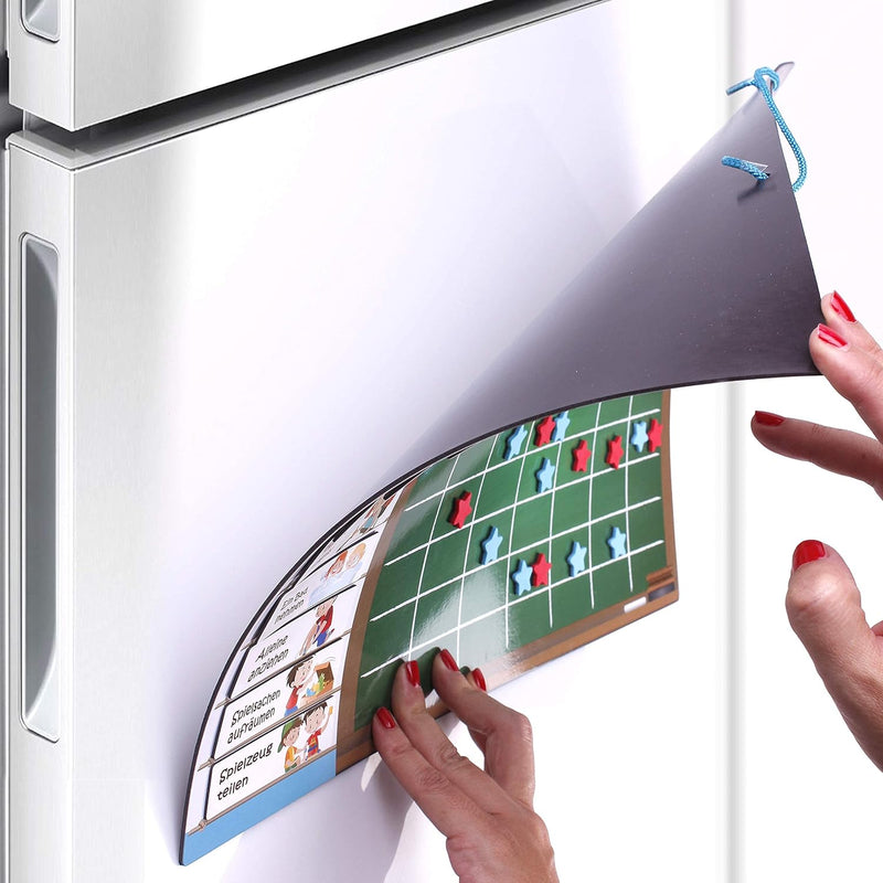 aeioubaby.com BELOHNUNGSTAFEL Magnetisch Gross | Sternchenplan für Wand oder Kühlschrank, 43x32cm. 2