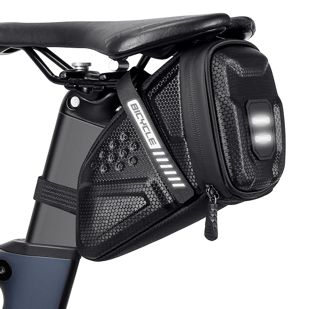 Fahrrad Satteltasche Wasserabweisend Fahrradtasche mit Reflektierenden, 2L Fahrradsitz Tasche für Ra