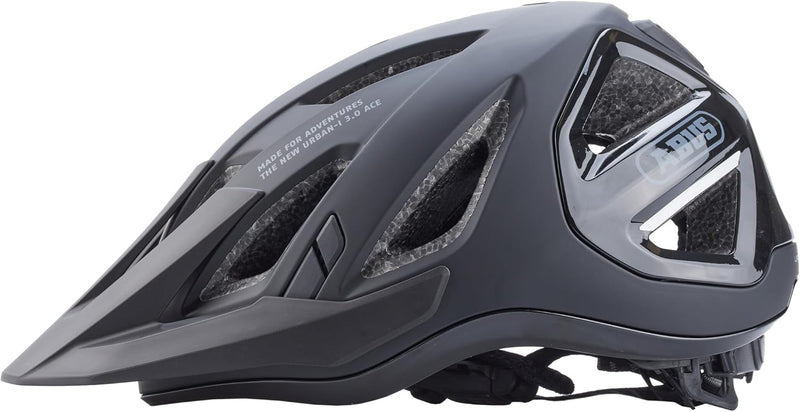 ABUS Stadthelm Urban-I 3.0 ACE - sportlicher Fahrradhelm mit LED-Rücklicht, verlängertem Schirm und