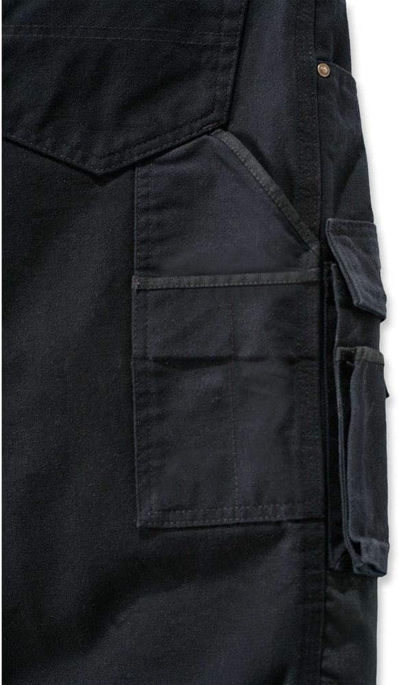 Carhartt Herren Washed Duck Multipocket Hose Work Utility Pants, 38W / 32L Schwarz