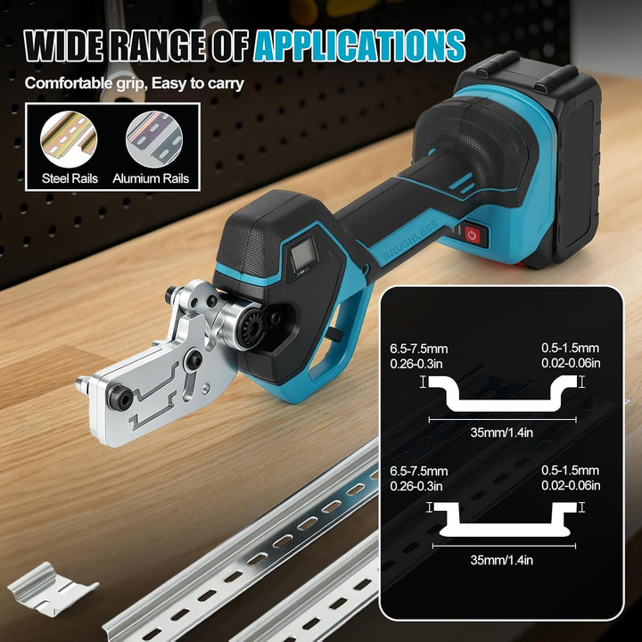 Schnurlos DIN-Schienen Schneider kompatibel mit Makita 18V-Akku (ohne Akku)