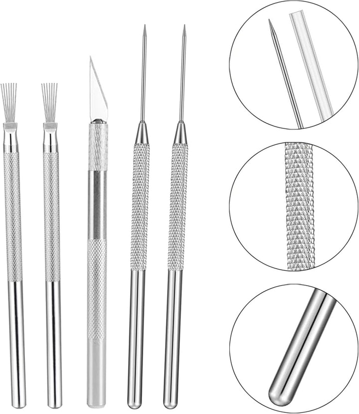 18 Stück Töpferwerkzeug, Polymer Clay Tools, Schneidematte mit Tonschneiderklinge, Lineal für DIY Ba