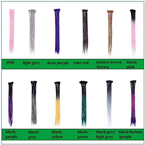 Haarverlängerung, Dreadlocks, falsche Locs, geflochtenes Haar – Zubehör Dreadlocks, Synthetik, Afro,