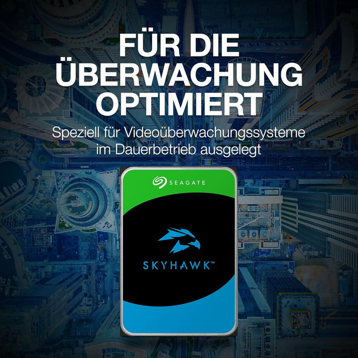 Seagate SkyHawk 2TB interne Festplatte HDD, Videoaufnahme bis zu 64 Kameras, 3.5 Zoll, 64 MB Cache,