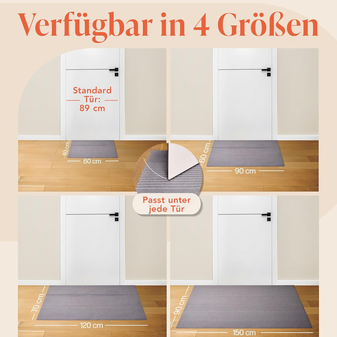 Blumtal Fussmatte 60x90 cm - rutschfeste Schmutzfangmatte - Fussabtreter mit Muster - Fussmatten Hau