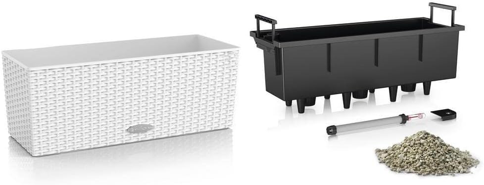 LECHUZA DELTA 20 anthrazit metallic 15563 Anthrazit Metallic 40x15x18 cm Tischgefäss, Anthrazit Meta