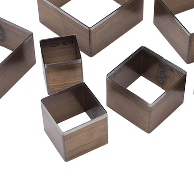 Naroote Lochstanzer, Lederformstanzer-Set, quadratisch, hohl, 7-teilig, hohe Härte, für Tasche, Gürt