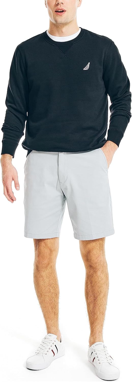 Nautica Herren Classic Fit Flat Front Stretch Chino Deck Lssige Shorts 32 True Quarry, 32 True Quarr