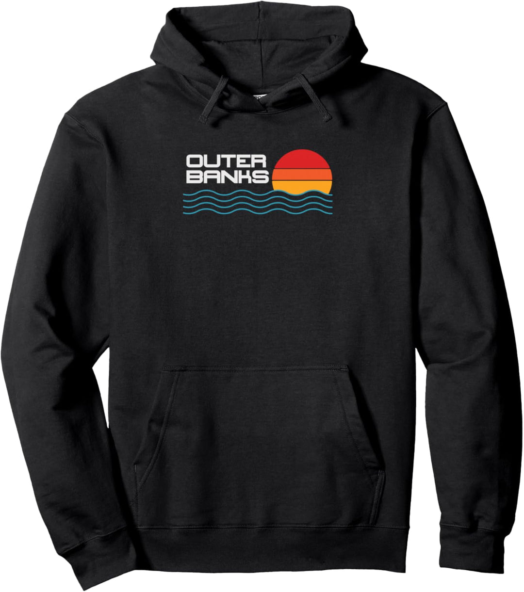 Outer Banks NC OBX Sunrise Sunset Waves and Ocean Pullover Hoodie
