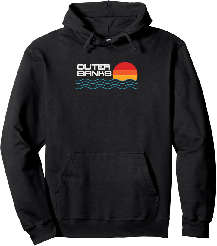 Outer Banks NC OBX Sunrise Sunset Waves and Ocean Pullover Hoodie