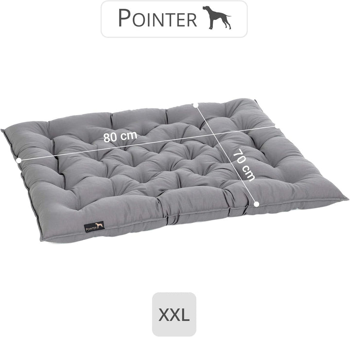 Pointer | Hundekissen Urban - orthopädisch, waschbar, robust, bequem (XXL - 80x70 cm, Hellgrau) XXL