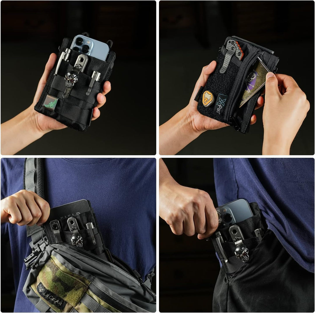 VIPERADE VE16 EDC Pouch Klein EDC Organizer Werkzeugtasche mit 7 Taschen,EDC Organizer Tasche für He