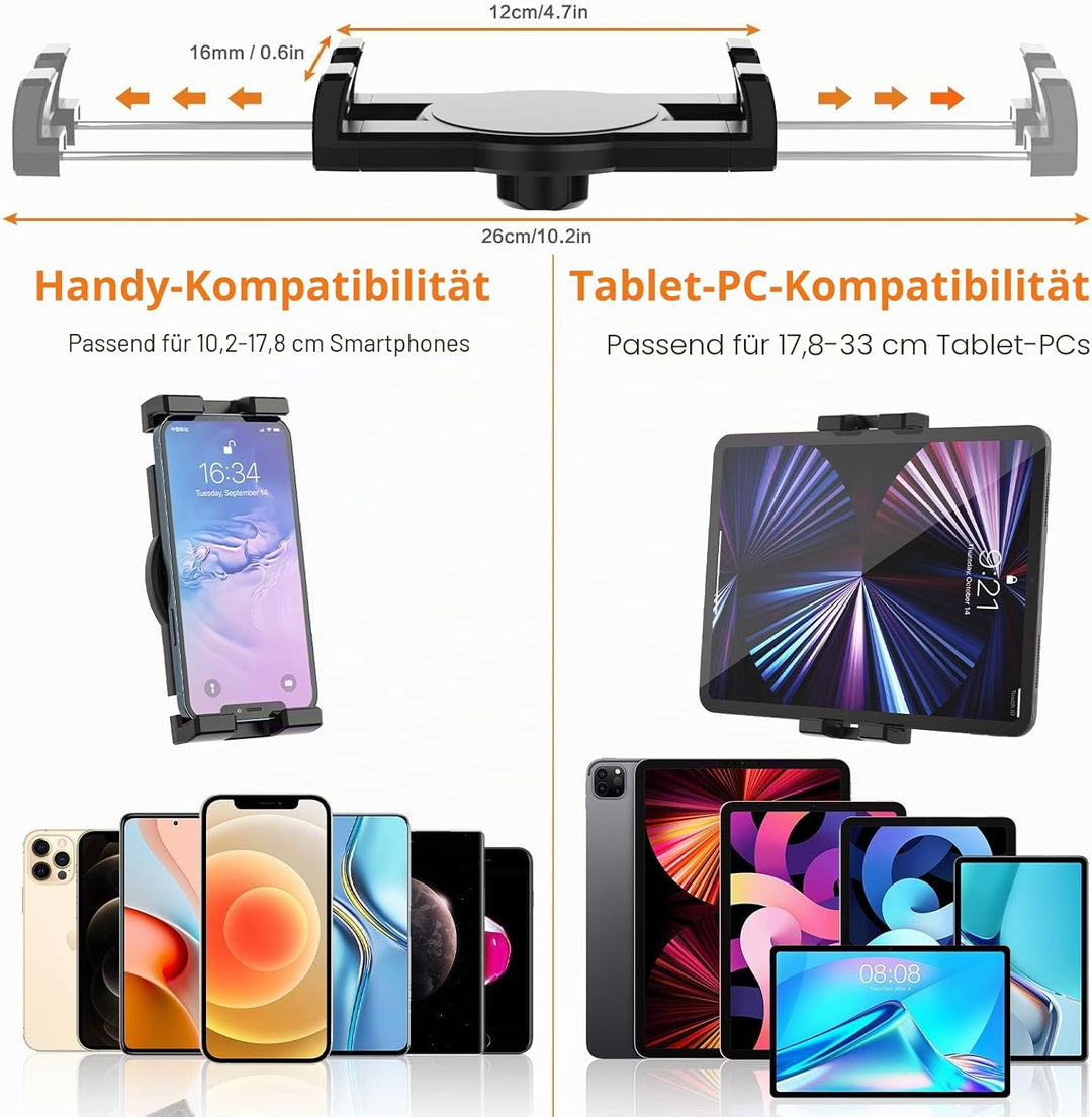 Oilcan Sitzschiene Autohalterung Tablet Halterung, LKW Van Bolzen Tablet Handyhalter mit Schwanenhal