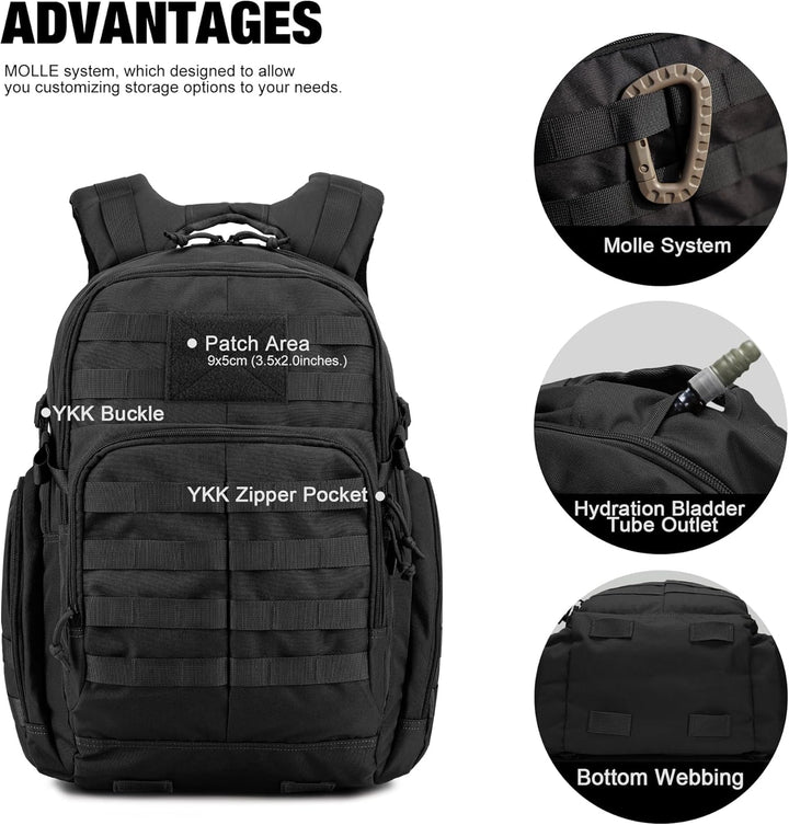 Mardingtop 25L/28L/40L Militär Rucksack Herren Arbeit für Taktischer Assault Wandern Reisen Outdoor
