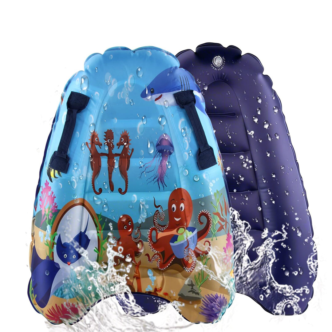 Aufblasbares Bodyboard Kinder, Shyllin Tragbares Aufblasbares Surfbrett mit Griffen, Lernen Hilfsmat
