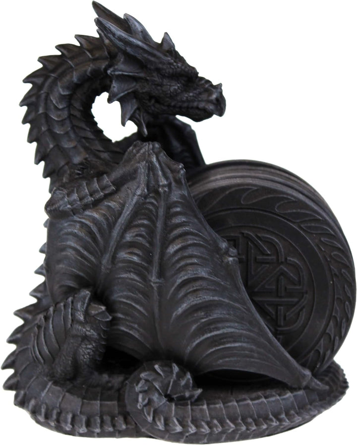 Nemesis Now Dragons Lair Untersetzer-Set, 22 cm, Schwarz