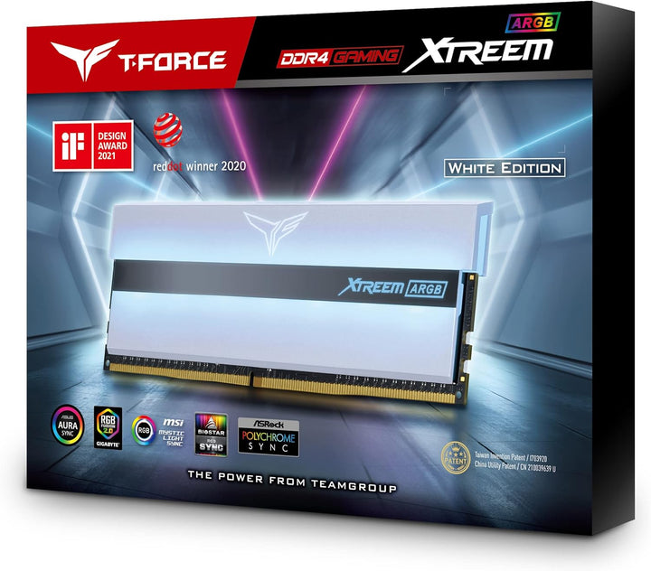 Team Group T-Force Xtreem ARGB, DDR4-3200, CL14-16 GB Dual Kit, weiss 16GB (8GBx2) - 3200MHz C14 XL,