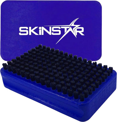 SkinStar 3er Set Ski Belagsbürsten BaseBrush Nylon, Rooshaar u. Kufper/Bronze blau