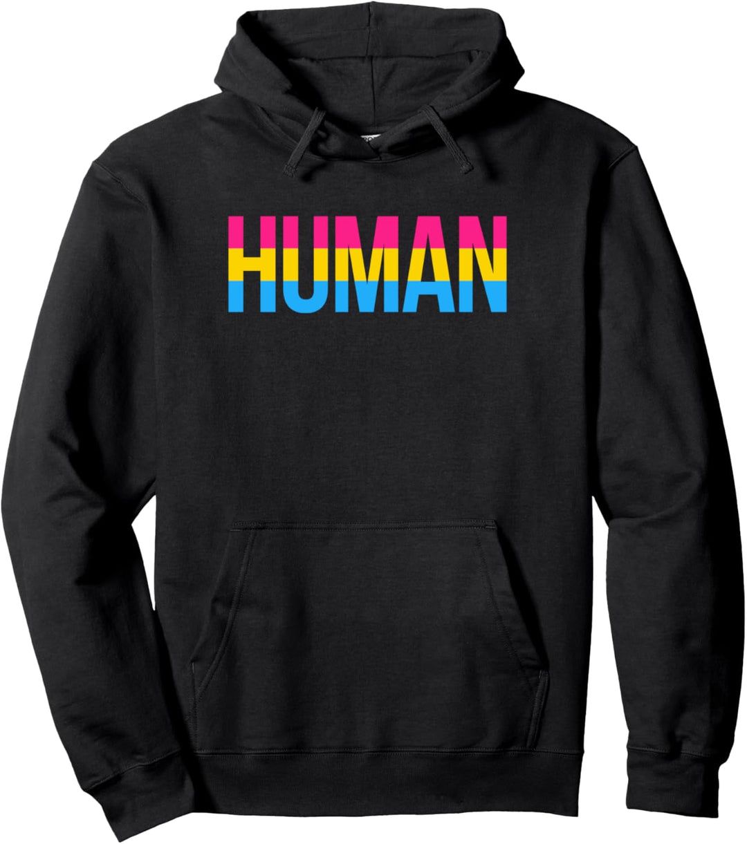 Pansexual Human Love Cute LGBTQ Pan Pride Aesthetic Stuff Pullover Hoodie