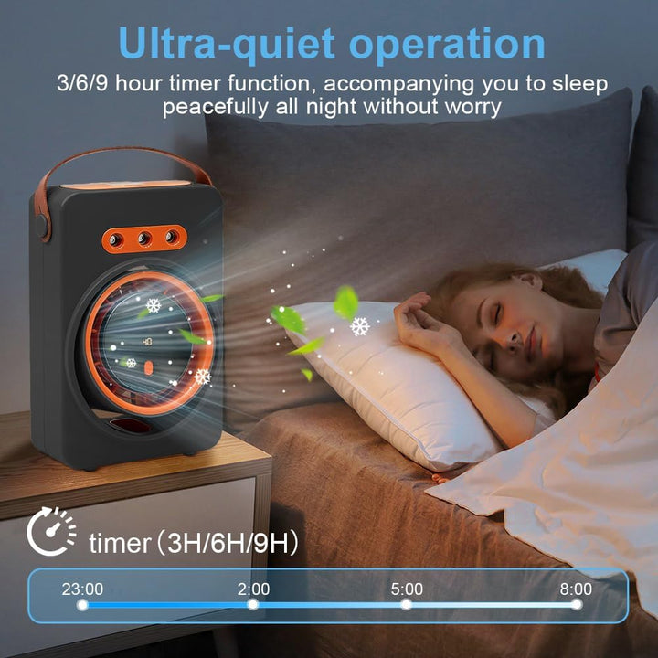 Mobile Klimageräte Mini Luftkühler, Mini Ventilator USB,Luftkühler mit Verdunstungskühlung mit 5 Ges