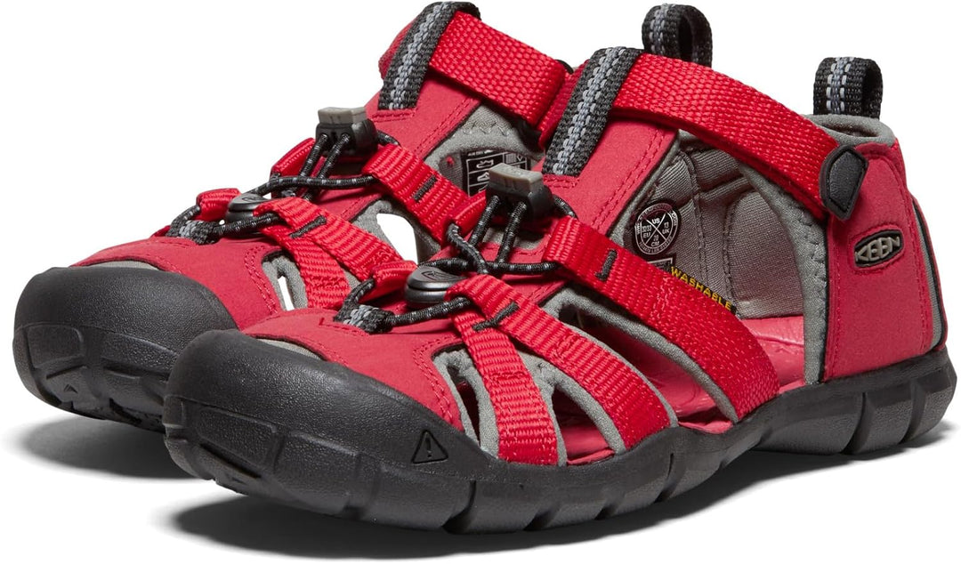 KEEN Unisex Kinder Seacamp 2 CNX Closed Toe Sandalen 19 EU Racing Red Gargoyle, 19 EU Racing Red Gar