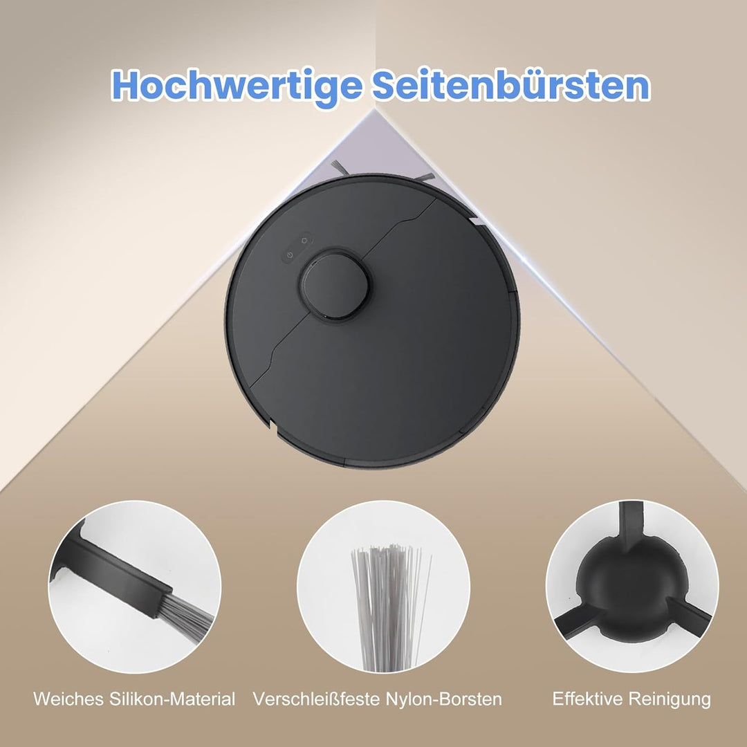 11 Stück Ersatzteile für Dreame D20 Zubehör, Komplettset mit 2 Hauptbürsten, 4 Seitenbürsten, 2 Filt