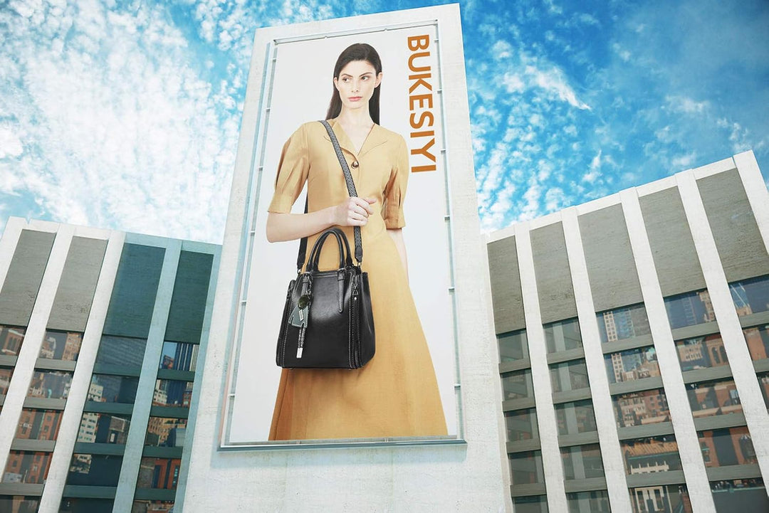 BUKESIYI Damen Tasche Umhängetasche Handtasche Frauen Klein Schultertasche Weekender Lack PU Leder C