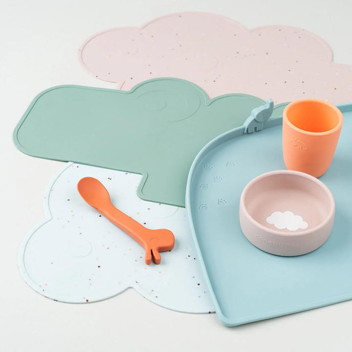 Done by Deer 1049642 Tischset Silikon - Wolke Confetti blau, Blau
