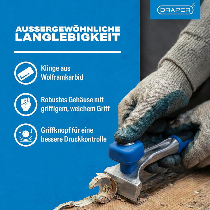 Draper 17156 Zugschaber, Wolframkarbid, Blau