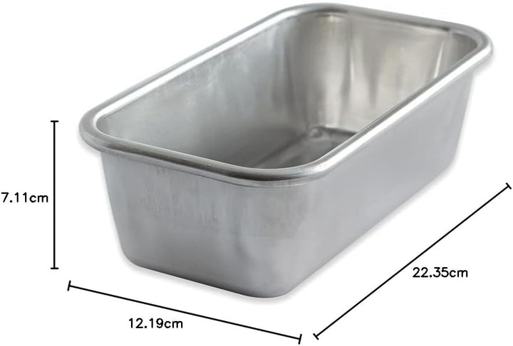 Nordic Ware Naturals 0,5 kg Kastenform aus natürlichem Aluminium mit überlegener Wärmeleitfähigkeit,