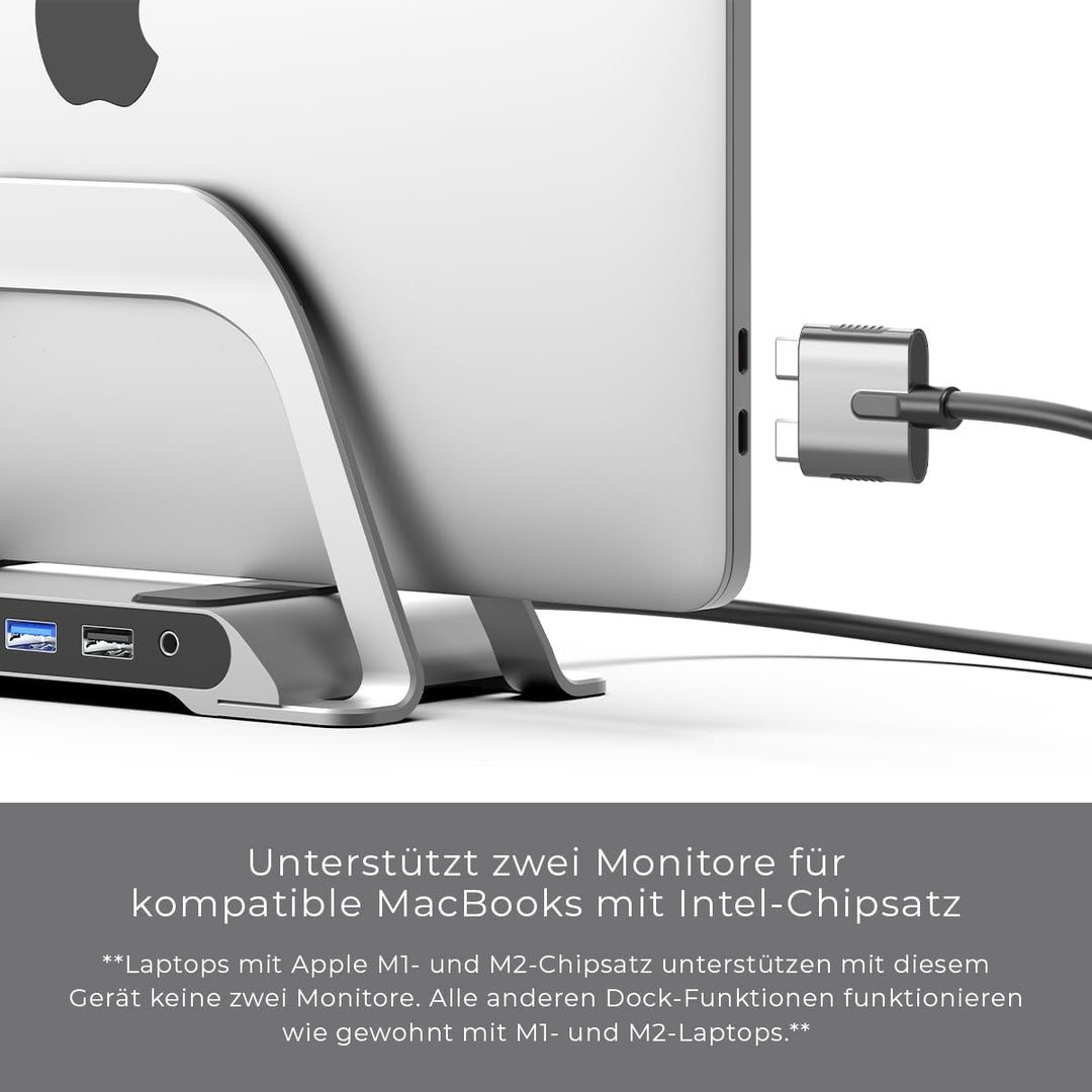 HumanCentric USB C Hub für MacBook, Laptop Dockingstation und MacBook Ständer Kompatibel mit MacBook