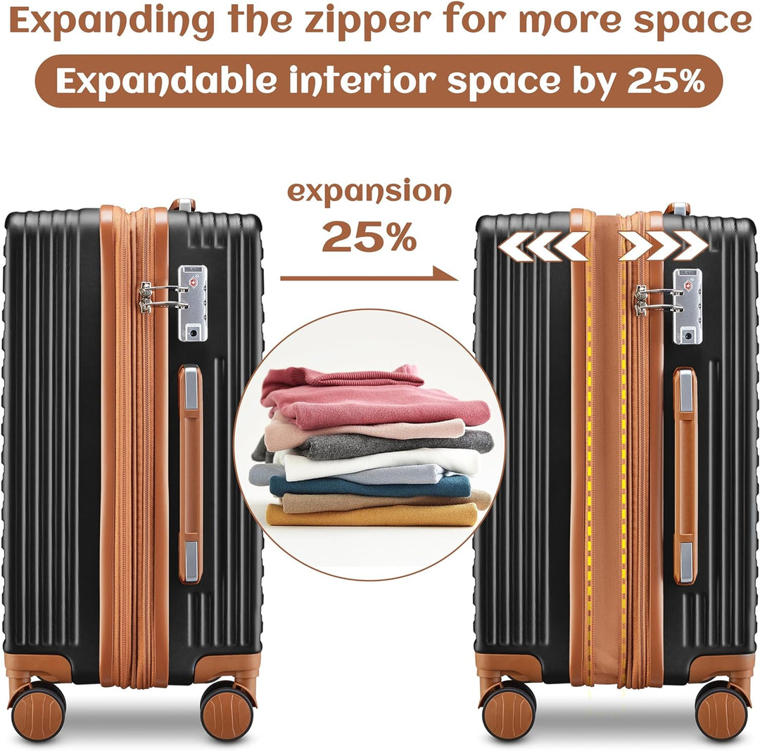 Joyway Hartschalen Koffer Set 3 Stück,Handgepäck Reisekoffer 4 Rollen Leicht, Rollkoffer mit Trolley