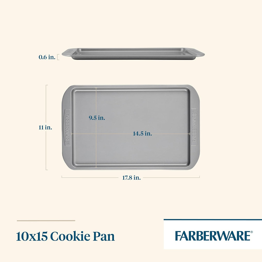 Farberware Antihaftbeschichtetes Backblech Grau 10 Inch x 15 Inch grau, 10 Inch x 15 Inch
