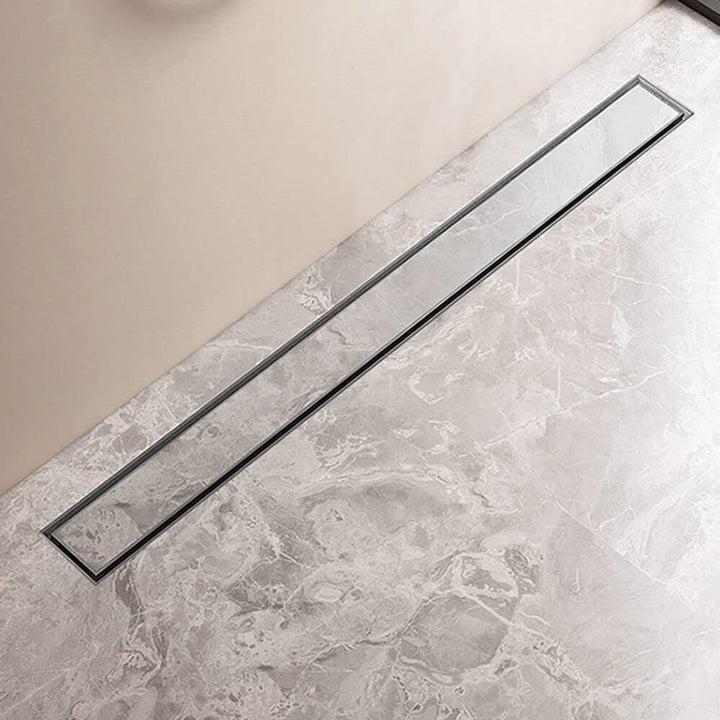 Duschrinne 80 cm Befliesbar 360 Grad Edelstahl komplettset Duschablauf Extra Flach Siphon mit Geruch