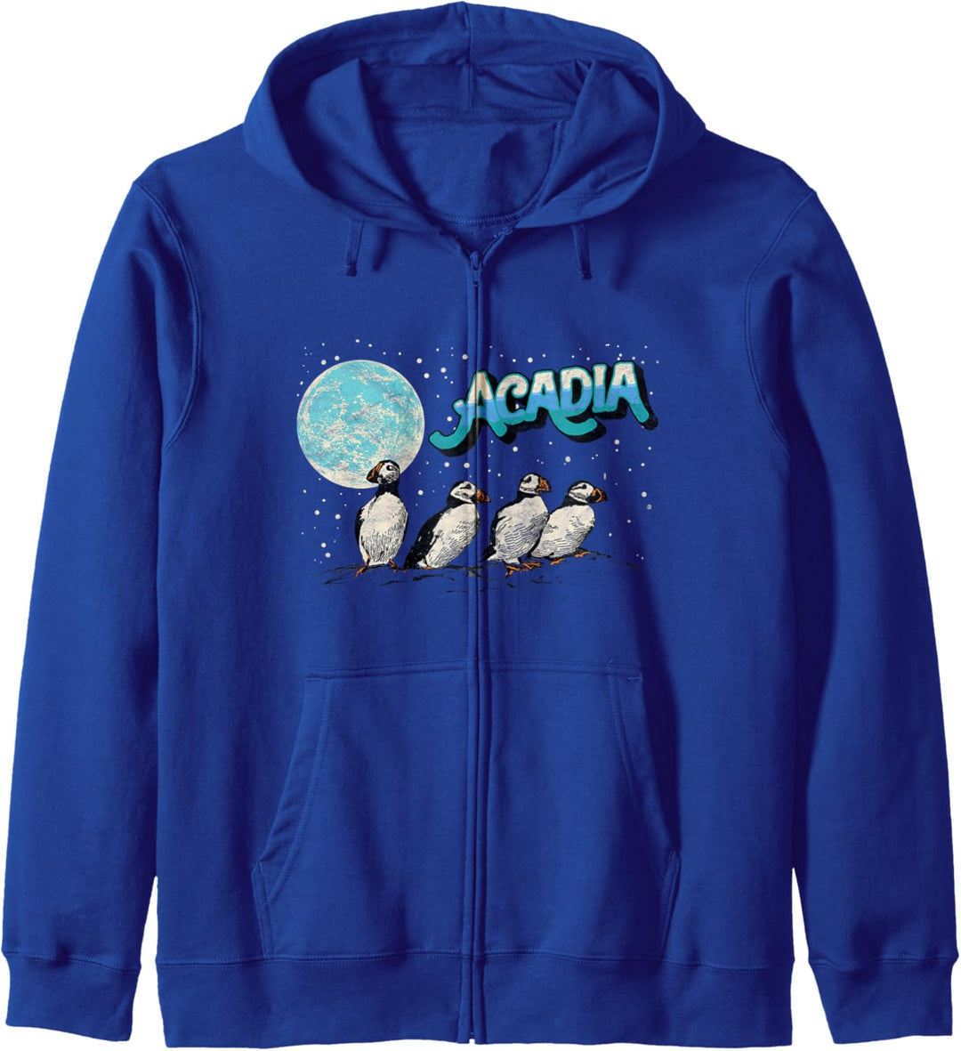 Acadia Puffin Birds at Night Maine Wildlife & National Park Kapuzenjacke