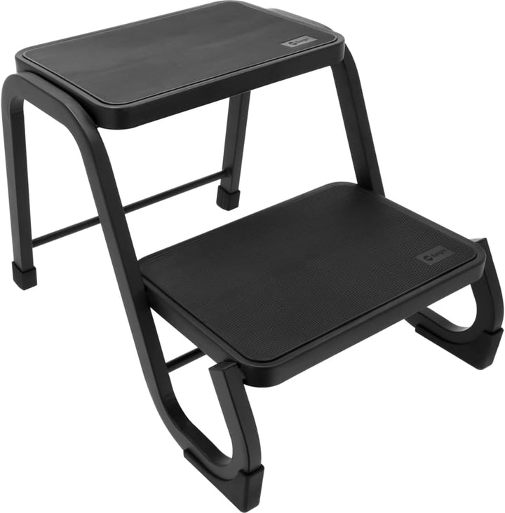 BERGER Shift Blackline Doppeltritt | Robuste Camping Trittstufe bis 150 kg