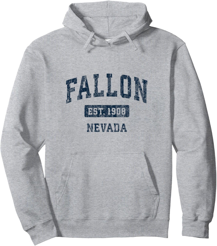 Fallon Nevada NV Vintage-Sportdesign, Marineblau Pullover Hoodie