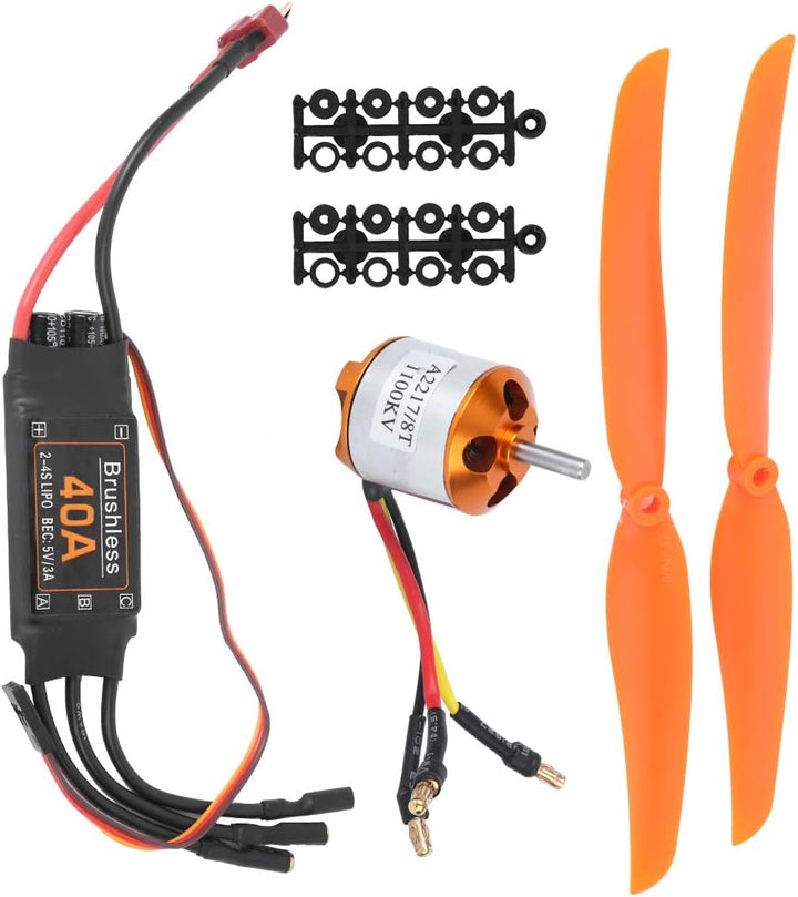 Keenso A2217 1100KV Bürstenloser Motor, 40A Regler mit Sicherheitsschutz, SG90 9G Mikroservo für RC-