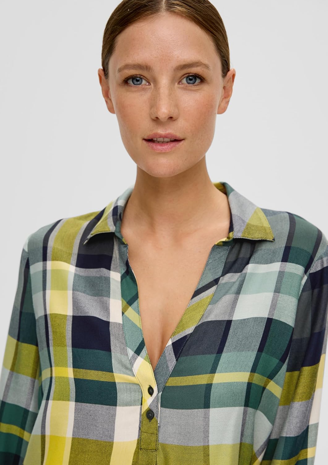 s.Oliver Damen Bluse Langarm 34 Blue Green, 34 Blue Green