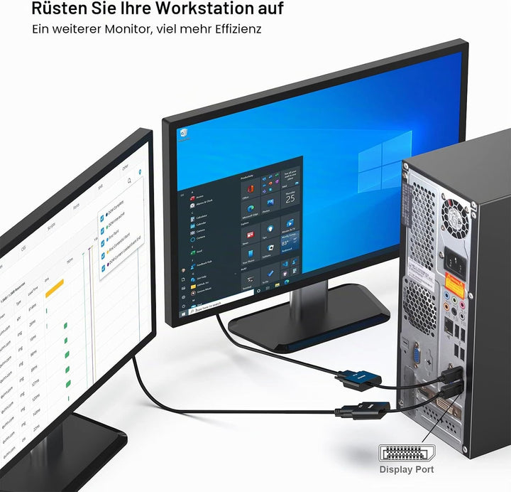 BENFEI DisplayPort auf VGA 10 Stück, Unidirektional DisplayPort DP Computor zu VGA Monitor Adapter 1