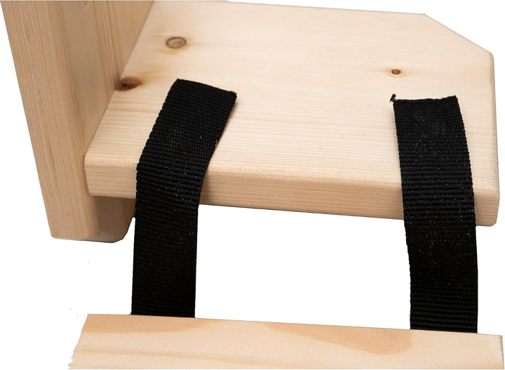 Hängebrücke für Katzen mit Regalen Kletterwand Katzenmöbel Wandmontage 7 Stufen Holz Kiefer 85 cm (K