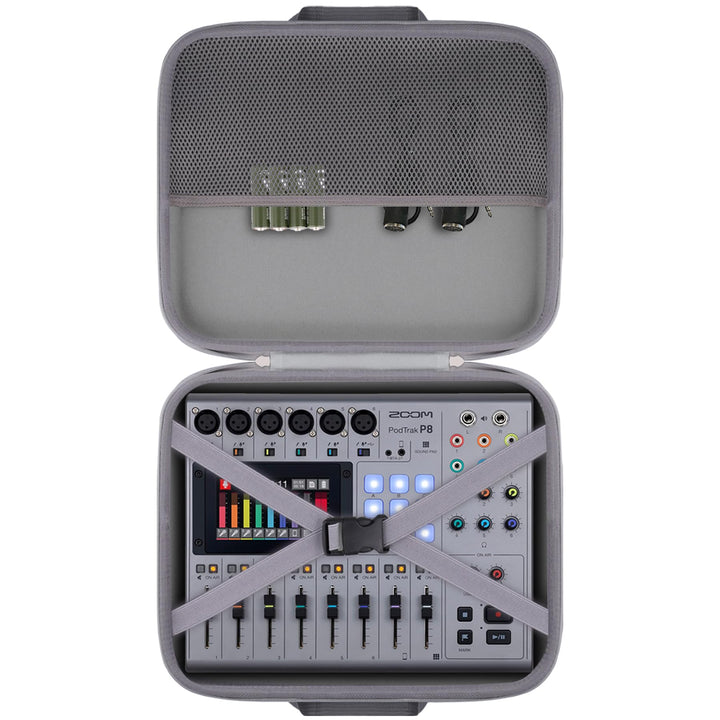 co2CREA Hart Reise Schutz Hülle Etui Tasche für Zoom PodTrak P8 Podcast Recorder, Nur Hülle für Zoom