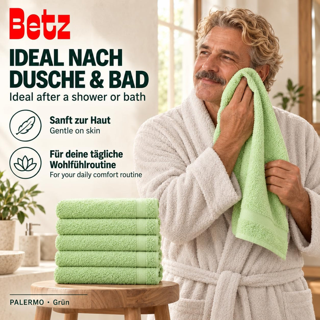 Betz Handtuch 6er Pack Handtücher Set Palermo Grösse 50x100 cm 100% Baumwolle - gut trocknend, leich