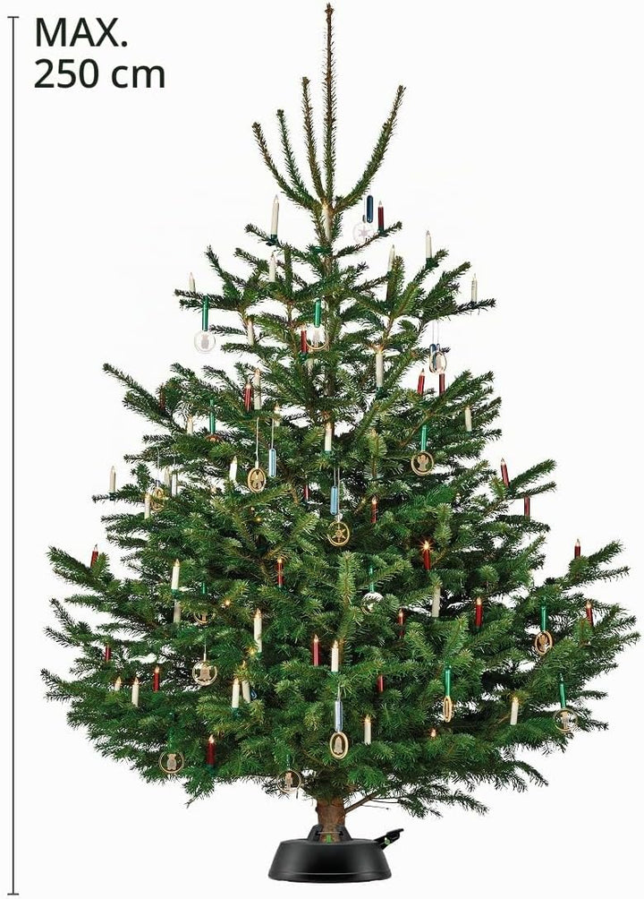 KRINNER Recycling Weihnachtsbaum Christbaumständer Green Line M Schwarz 36cm inkl. Fusspedal-und Ein