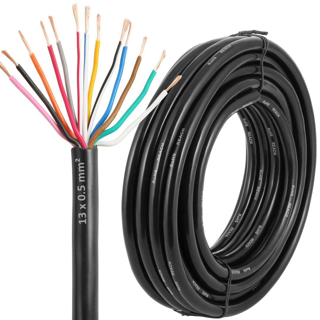 20AWG 13×0.5mm² Elektrischer Draht Kabel 13 adrig 10M Kupferkabel Fahrzeugkabel 13 polig Verlängerun